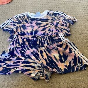 Adidas top and shorts